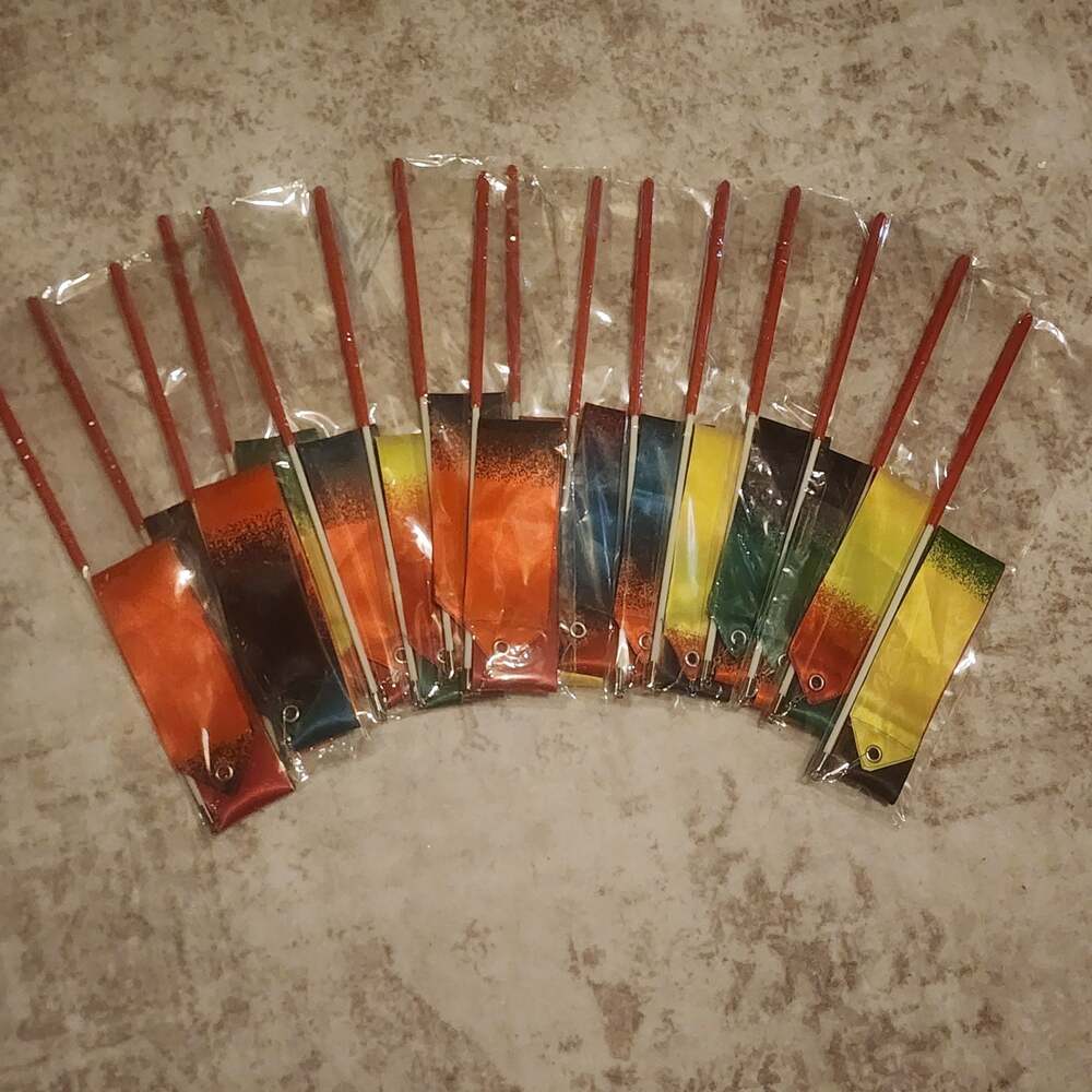 Dervea 16-Piece Colorful Rhythmic Gymnastics Dance Ribbons with Wands